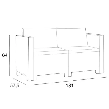 Bica baštenska garnitura Colorado 2 braon-2